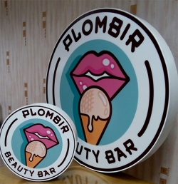 круглый световой короб