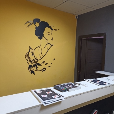 нанесённое изображения на стену